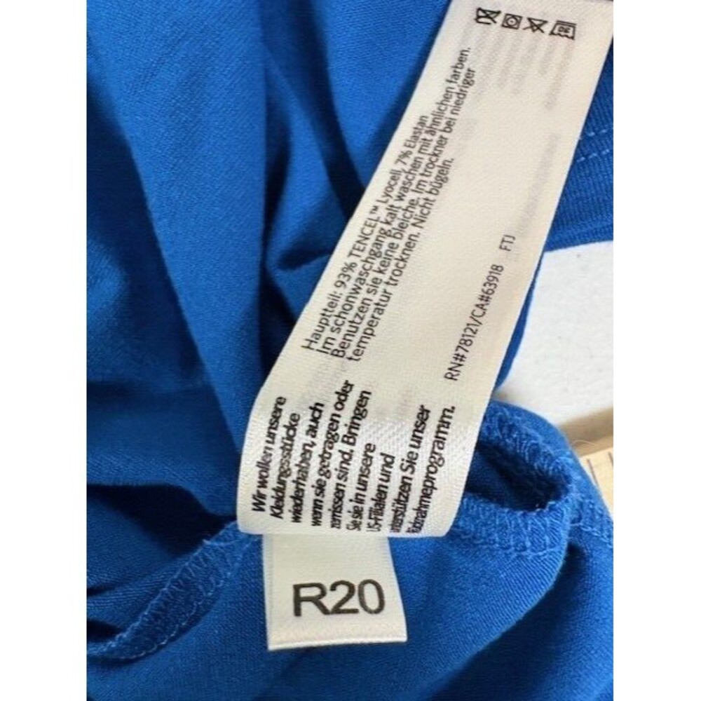 Eileen Fisher Style  63918  SZ Medium Blue Green Stretch Jersey Knit Crew Tunic - Picture 10 of 13